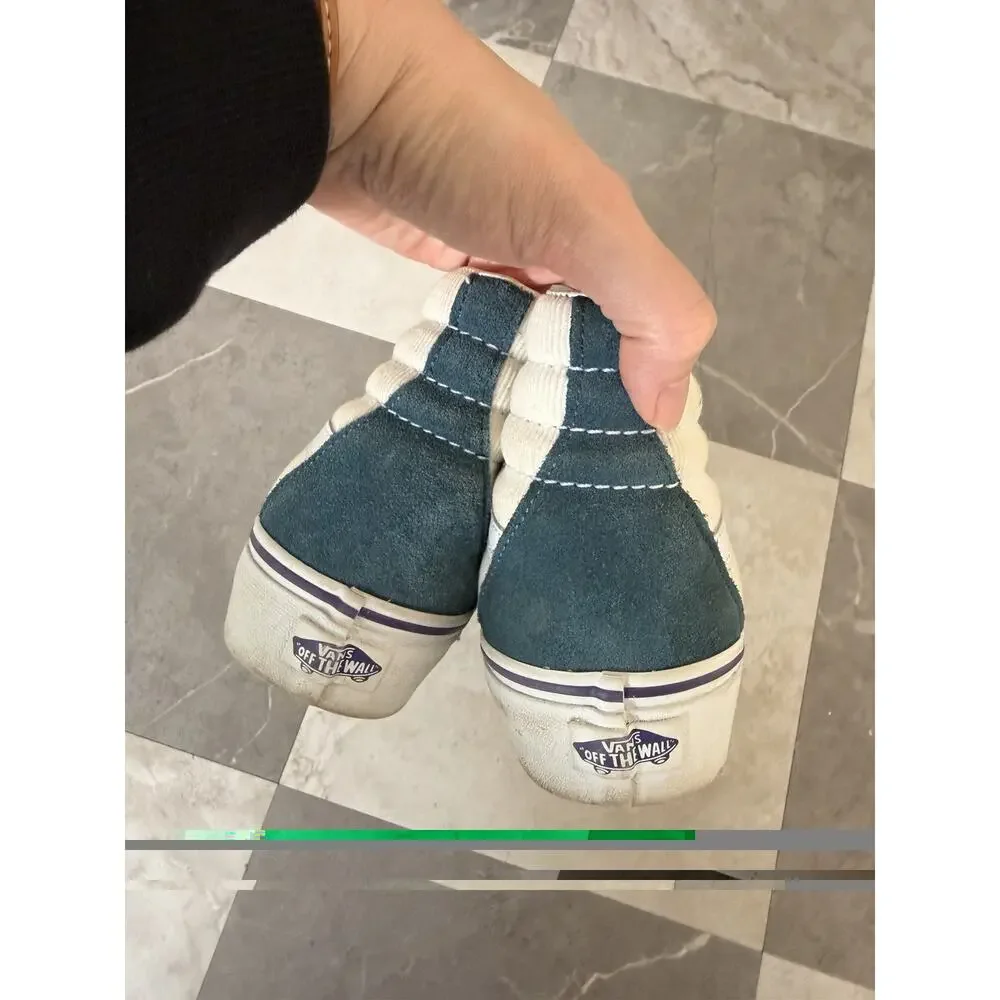 Vans Platform High Top Sneakers Colorblock Women’s Size 9.5 Chunky Skater Shoes - Picture 2 of 5